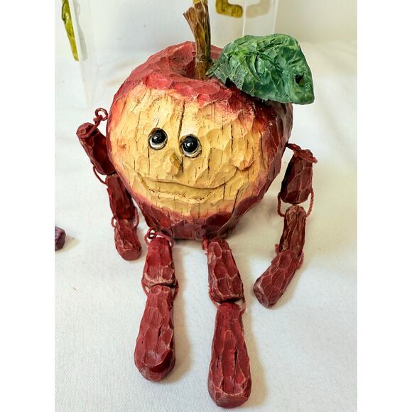 Vintage Anthropomorphic 6 Fruit Figurines Shelf Sitters - Picture 7 of 9